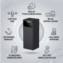 Mini Gizli Ses Kayıt Cihazı, 32 GB Hafıza ile 15 Gün Kayıt