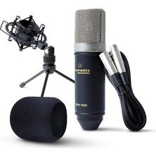 Str Store MPM-1000 - Podcast, Akış, Şarkı Söyleme, Tele-Çalışma ve Oyun Için Masa Standı ve Kablolu Xlr Kondenser Stüdyo Mikrofonu