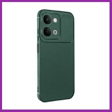 Bezos Vivo Y31D Auto Focus Karbon Kapak - Yeşil BEZ10