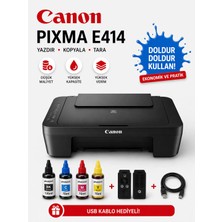 Canon Pıxma E414 Çok Fonksiyonlu Mürekkepli Yazıcı | Yazıcı, Tarayıcı, Fotokopi + Tipalı Kartuş Sistemi