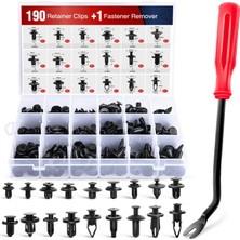 Str Store 190 Adet Araba Tutucu Klipsleri Bağlantı Elemanı Sökücü 18 En Popüler Boyut Uygulamaları Otomatik Push Pin Perçin Seti -Toyota Honda Nissan Mazda Için Kapı Trim Panel Klipsleri, 2 Yıl Garanti