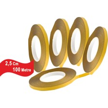 2,5cm Çift Taraflı Bant 100MT 5'li