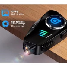 Ps Q28 2x 2 Eşleşmeli Motosiklet Kask Bluetooth Kulaklık 1080P Kamera Su Geçirmez Intercom