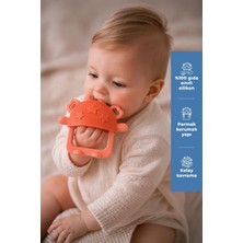 Babyjem Crabby Tutma Halkalı Silikon Diş Kaşıyıcı Turuncu