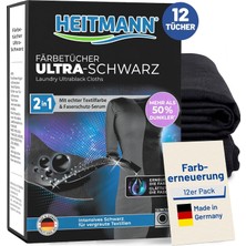 Str Store 2'si 1 Arada Boyama Bezleri Ultra Siyah | Pürüzlü Siyah Kıyafetler Için Renk Tazeleme ve Bakım | Yüksek Kaliteli Tekstil Boyasına Sahip Boya Bezleri | Çamaşır Makinesinde Kullanım Için | 12