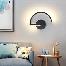 Modavize Alex Modern Tasarım Siyah Renk Gün Işığı Ledli Banyo - Mutfak - Salon Ledli Duvar Aplik