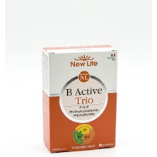 New Life B Active Trio 30 Tablet Vegan B12 Vitamini İçeren Hızlı Emilim Sağlayan Takviye Türkiye Menşeli