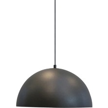 Modavize Luppo Modern Tasarım Metal Siyah Içi Siyah Tekli Avize