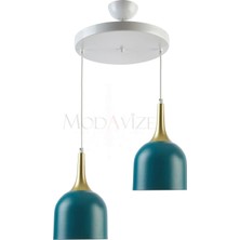 Modavize Reına Modern Salon - Mutfak - Cafe Tasarım Metal Başlık Tekli Ikili Üçlü Sıralı Avize