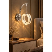 Modavize Queen Modern Tasarım Krom Renk Gün Işığı - Ledli Banyo - Mutfak - Salon Ledli Duvar Aplik