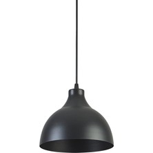 Modavize Vega Modern Tasarım Cafe Mutfak Salon Siyah Renk Tekli Avize (20CM Çap)