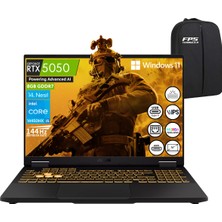 Asus Tuf Gaming F16 FX608JHI-TU231 I5 14450HX RTX5050 24GB Ram 512GB SSD 16" Wuxga IPS 144Hz W11 Taşınabilir Bilgisayar