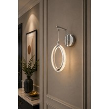Modavize Diamond Modern Tasarım Krom Renk Gün Işığı - Ledli Banyo - Mutfak - Salon Ledli Duvar Aplik