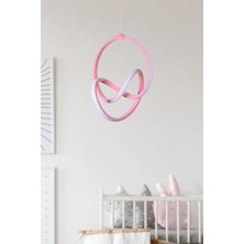 Modavize Anka Modern Tasarım Çocuk Bebek Odası - Salon - Mutfak Pembe Renk Beyaz Ledli Tekli LED Avize