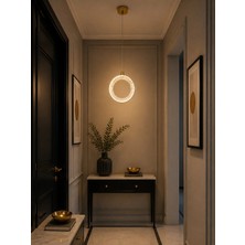 Modavize Menekşe Modern Tasarım Gold 3 Renk (Sarı Günışığı ve Beyaz) - Ledli Banyo - Mutfak - Salon Ledli Sarkıt
