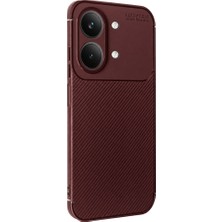 TeknoKapsül Vivo Y05 Auto Focus Karbon Kapak - Bordo
