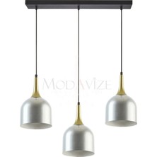 Modavize Reına Modern Salon - Mutfak - Cafe Tasarım Metal Başlık Tekli Ikili Üçlü Sıralı Avize