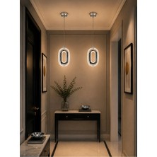 Modavize Merlin Modern Tasarım 2 Adet Krom 3 Renk (Sarı Günışığı ve Beyaz) - Ledli Banyo - Mutfak - Salon Ledli Sarkıt