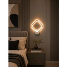 Modavize Liya Beyaz Modern Tasarım Gün Işığı, Beyaz ve Sarı Işıklı Ledli Banyo - Mutfak - Salon Ledli Duvar Aplik