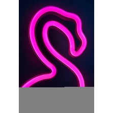 Flamingo LED Lamba USB Kablolu Beyaz Gövdeli