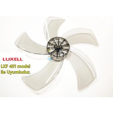 Sern Luxell Lxf 401 Modele Uyumlu Vantilatör Pervanesi 16INÇ 5 Kanat 38CM Füme Renk Pls
