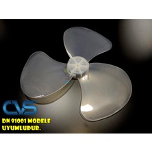 Sern Cvs Dn 91001 Modele Uyumlu Vantilatör Pervanesi 3 Kanat 16INÇ 36CM Yumuşak Esnek