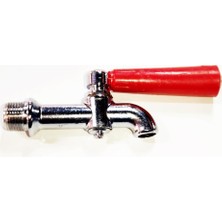 Sern 12X1MM Arka Diş Çevirmeli Göstergesiz Kırmızı Kömür Musluk