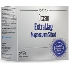 Orzax Ocean Extramag 30 Saşe 250 mg Magnezyum Sitrat Takviye Edici Gıda Yetişkinler İçin