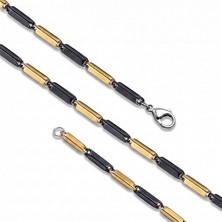 Zaa Düz Kibrit Erkek Çelik Kolye 3mm 55CM Üç Renkli Çok Renkli