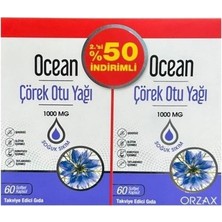 Orzax Ocean Çörek Otu Yağı 1000 Mg 60 Tablet Türkiye Menşeli Soğuk Sıkım Gıda Takviyesi