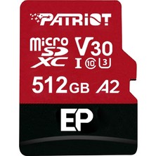 Patriot 512GB Ep Series V30 A2 Micro Sd Hafıza Kartı (PEF512GEP32MCX)