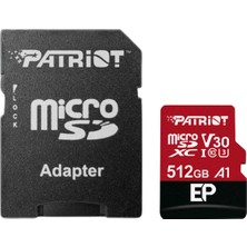 Patriot 512GB Ep Series V30 A1 Micro Sd Hafıza Kartı (PEF512GEP31MCX)