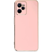 Realme C35 Uyumlu Kılıf Volet Silikon - Pembe