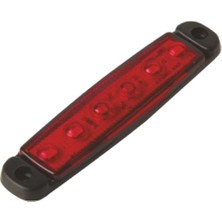 Sanel 6 LED 24 V Kırmızı Parmak Lamba 10 Adet Modern Tasarım ve Yüksek Parlaklık Özellikli