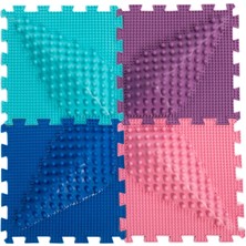 Ortohalı4 Modüllü Dalga Ortopedik Halı Çocuk  duyu matları Puzzle Çocuk Masaj Halıları