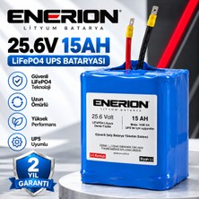 Enerion Enerıon 25.6V 15AH Lifepo4 Ups Bataryası – 24V Ups Uyumlu – Daly Bms – 384WH – Uzun Ömürlü Lityum Akü