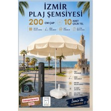 Dogant Izmir Havuz Şemsiyesi Çantalı Bidonlu ( Krem )