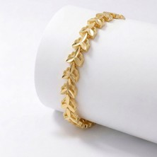 Zaa Laurel 24K Gold Kaplama 8 mm Kadın Bileklik Sarı