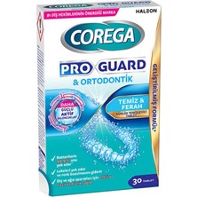 Corega Proguard & Ortodontik Diş Apareyi Temizleyici Tablet 30lu
