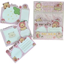 Syn Shop Capybara Kapibara Postit Yapışkanlı Not Kağıdı 3 Lü Pembe