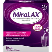 Bayer Miralax 10 Saşe Oral Solüsyon Hazırlamak İçin Toz Laksatif Makrogol 3350 Almanya Menşeli