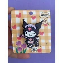Syn Shop Sanrio Kawai Kuromi My Melodi Melody Hello Kitty Ahşap Rozet Çanta Süsü Y2K Kpop Anime Hediye