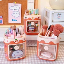 Syn Shop Kawaii Kedi Teddy Bear Ayıcık Masa Üstü Kalemlik Kalem Kutusu 1 Adet Düzenleyici Organizer Hediyelik