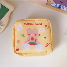 Syn Shop Kawaii Teddy Bear Makyaj Ped Kozmetik Çantası Düzenleyici
