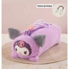 Syn Shop Kuromi Labubu Peluş Askılı Kalemlik Kalem Kutusu Oyuncak Çanta Cüzdan Makyaj Çantası