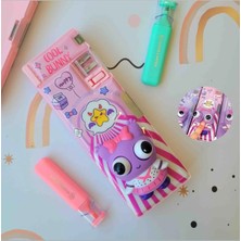 Syn Shop Kuromi Sukuşi Squishy Büyüyen Gözlü Kalemtıraşlı Manyetik Kapak Kalem Kutusu Kalemlik Hediyelik