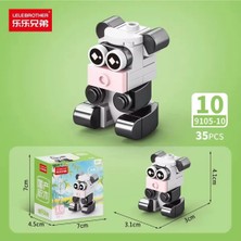 Syn Shop Panda Animals Hayvanlar 35PARÇA Bricks Dekoratif 3D Yap Boz 3 Boyutlu Puzzle Yapı Blok Oyuncak