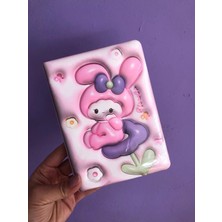Syn Shop My Melodi Melody Sanrio Y2K Kawai Cute Yumuşak Kapaklı 3D Kabartmalı Ajanda Günlük Not Defter Hediye