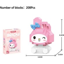 Syn Shop My Melody Melodi Sanrio Y2K Yap Boz Puzzle Eğitici Brıcks 208 Parça Hediye