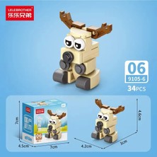 Syn Shop Geyik Elk Mini Animals Hayvanlar 34PARÇA Bricks 3D Yap Boz 3 Boyutlu Puzzle Yapı Blok Oyuncak